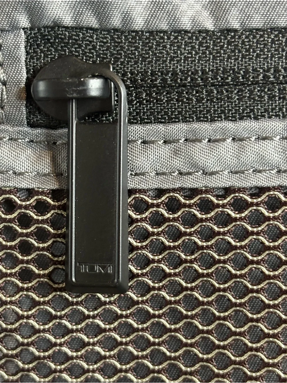 Tumi Two-Tone Gray and White Toiletry Pouch plus Garment bag